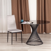 Стул Easy Chair (mod. 24-1) Light grey (светло-серый) HLR14 / чёрный - Изображение 1
